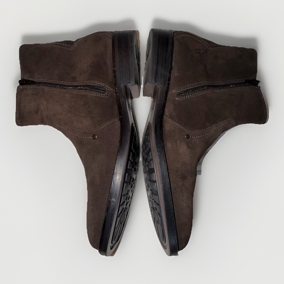 Johnston & Murphy J&M 1850 Brown Suede Zip Boots Men's Size 11 M Style #59-11942 - Picture 3 of 9